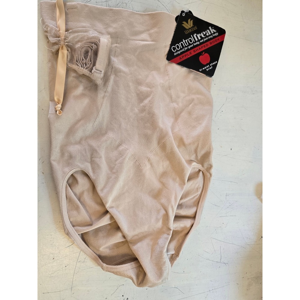 Wacoal Control Freqk Apple Shaped Hi-Waist Shape Brief Nude NWT SZ S READ